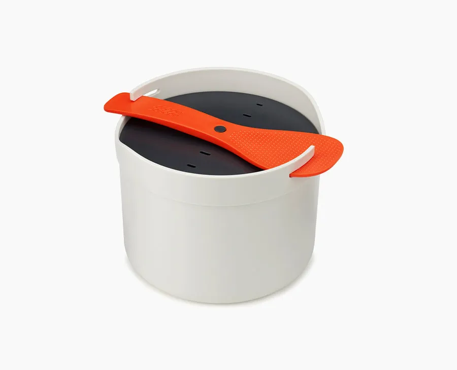 joseph-joseph-m-cuisine-white-microwave-rice-cooker-2l-with-colander-measuring-c image 1