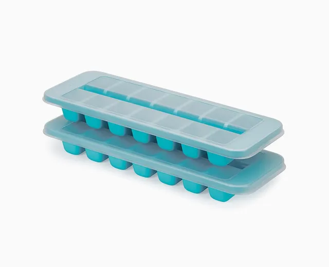 joseph-joseph-flow-easy-fill-blue-ice-cube-tray-2-pack-fast-filling-stackable image 1