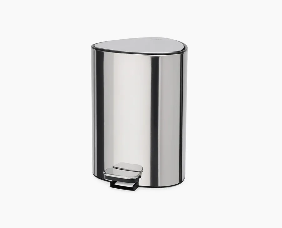 joseph-joseph-easystore-luxe-5l-stainless-steel-bathroom-pedal-bin-corner-design image 1