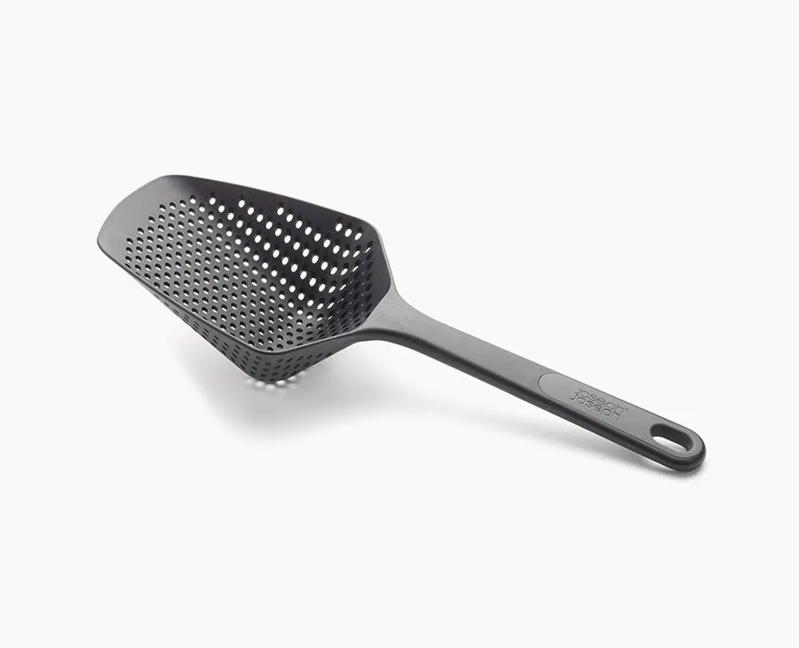 joseph-joseph-scoop-plus-black-colander-heat-resistant-nylon-strainer-for-pasta- image 1
