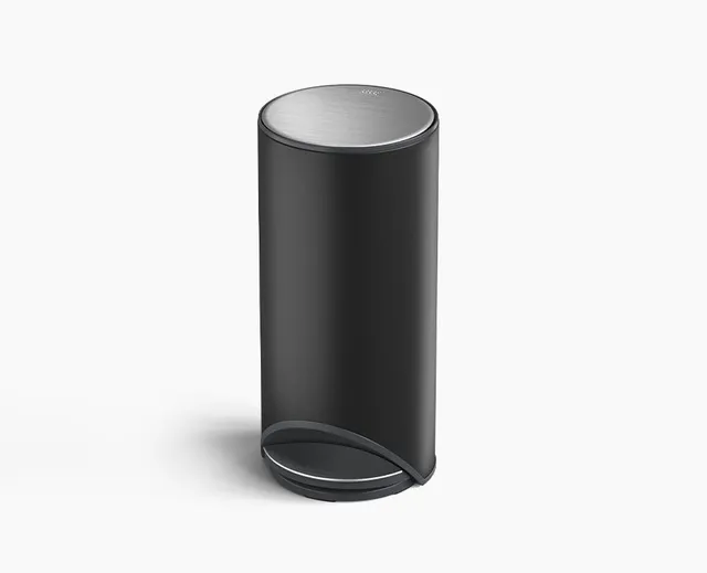 joseph-joseph-arc-30l-easy-push-matt-black-pedal-bin-with-liner-storage image 1