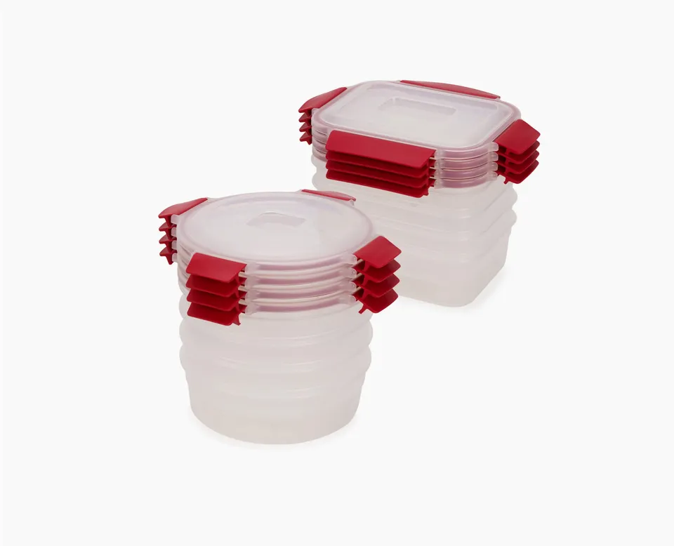 joseph-joseph-nest-lock-8-piece-red-container-set-airtight-nesting-food-storage- image 1