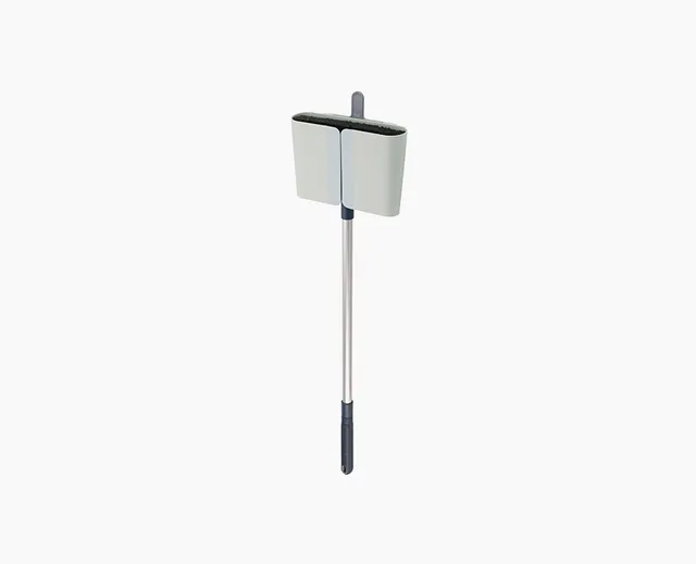 joseph-joseph-cleanstore-wall-mounted-blue-broom-with-telescopic-pole image 1