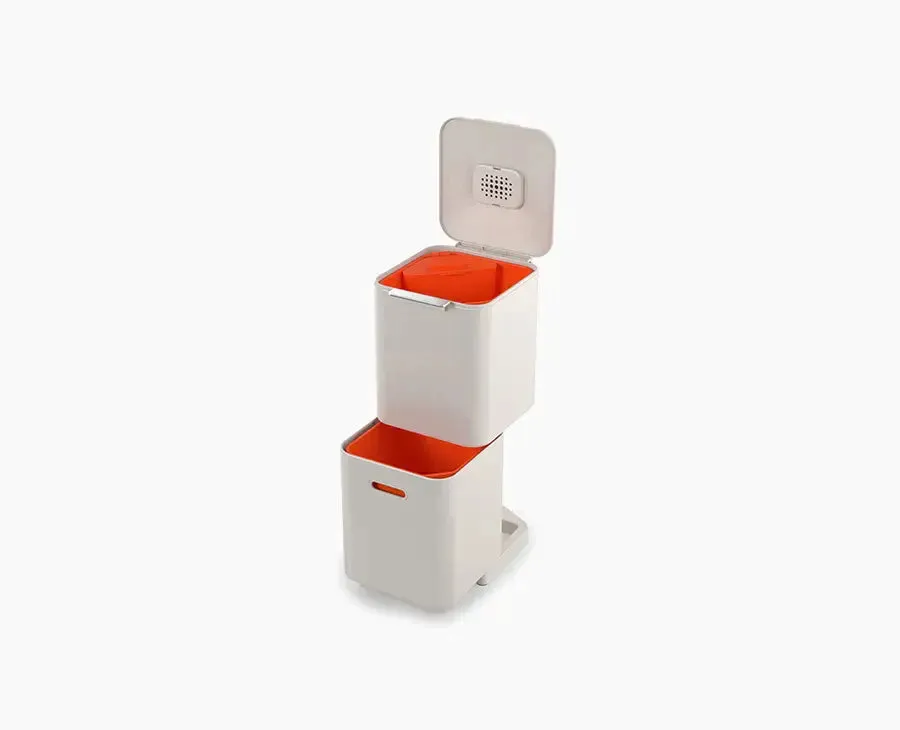 joseph-joseph-totem-compact-40l-stone-waste-recycling-bin image 1
