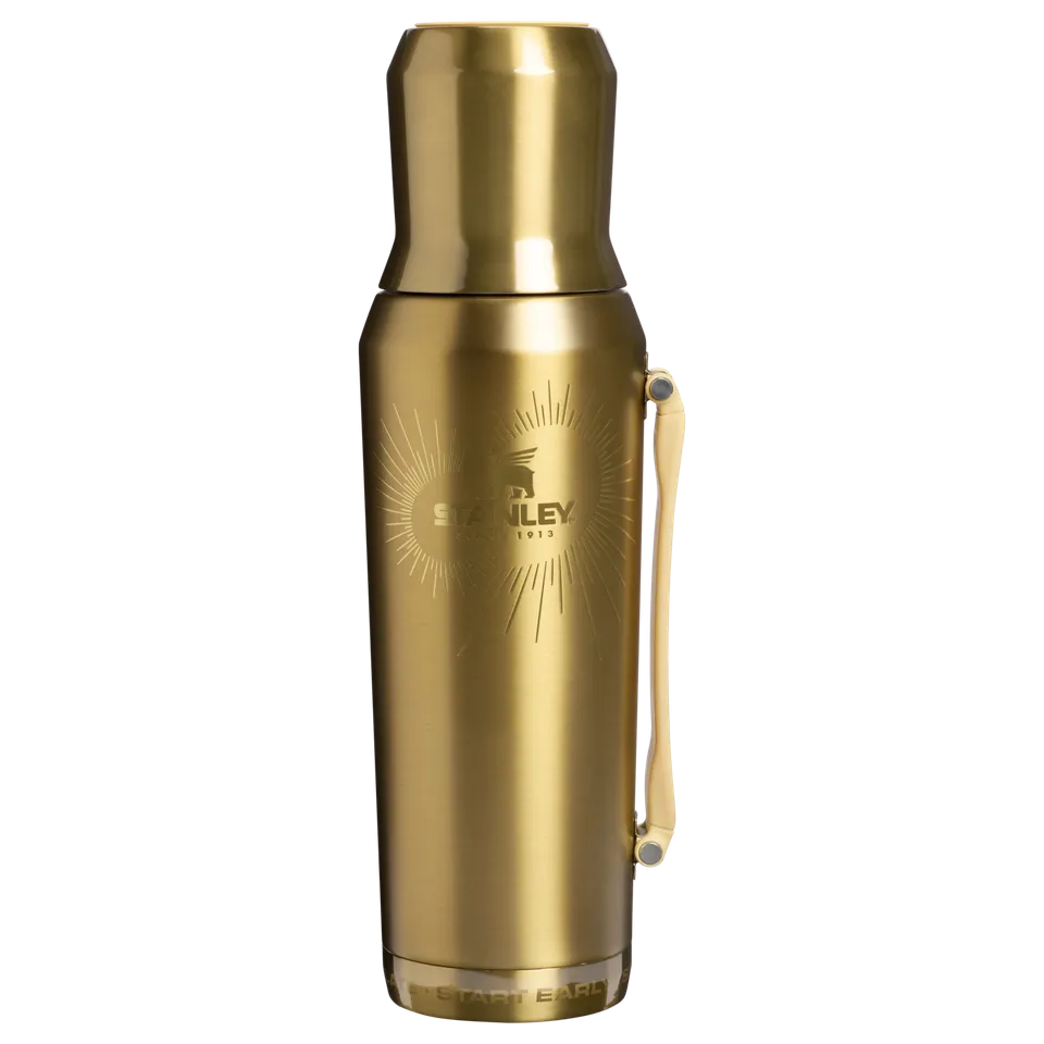 stanley-1913-messi-ideal-mate-bottle-1-3-qt-gold-finish-leakproof-thermos-with-i image 1
