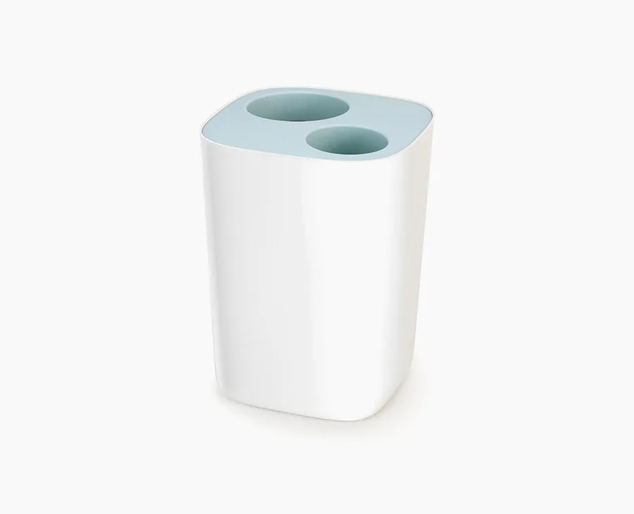 joseph-joseph-split-8l-light-blue-waste-recycling-bin-dual-compartment image 1