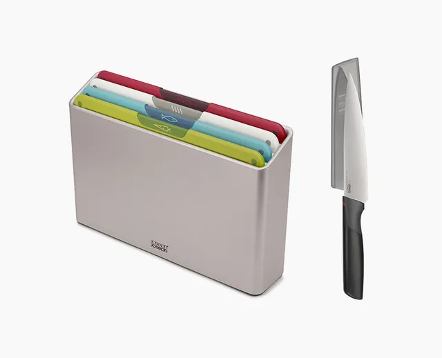 joseph-joseph-folio-icon-4-piece-multicolour-chopping-board-set-with-knife image 1
