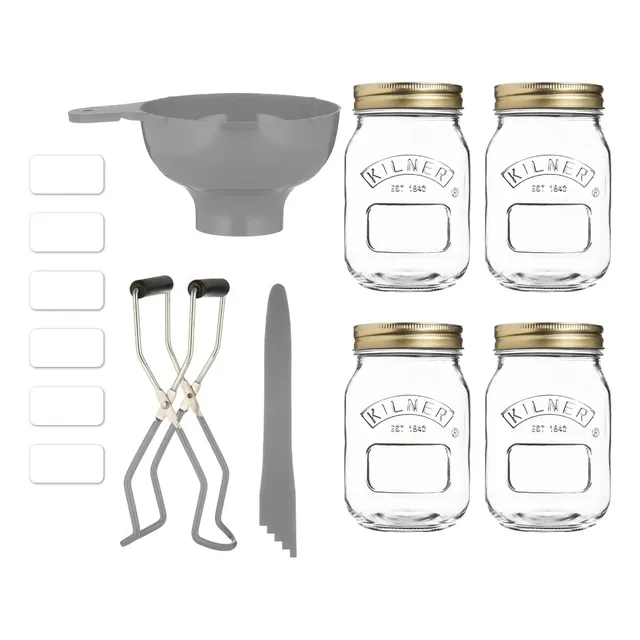 kilner-canning-preserving-starter-set-with-4-jars-jar-lifter-funnel-more image 1