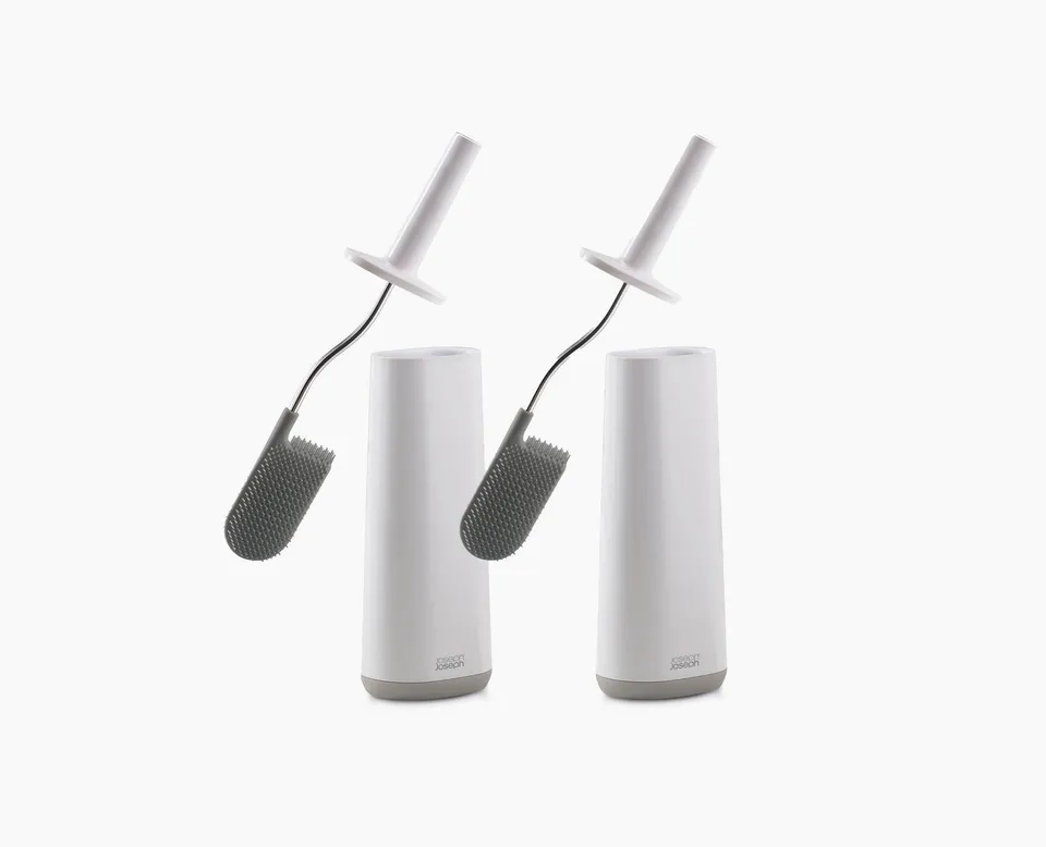 joseph-joseph-flex-toilet-brush-pack-of-2-grey-flexible-d-shaped-head image 1