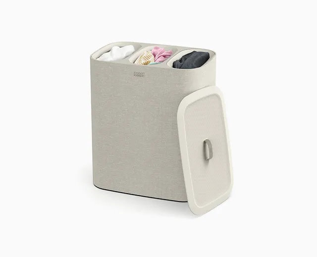 joseph-joseph-tota-trio-90l-ecru-laundry-separation-basket-3-removable-tote-bags image 1