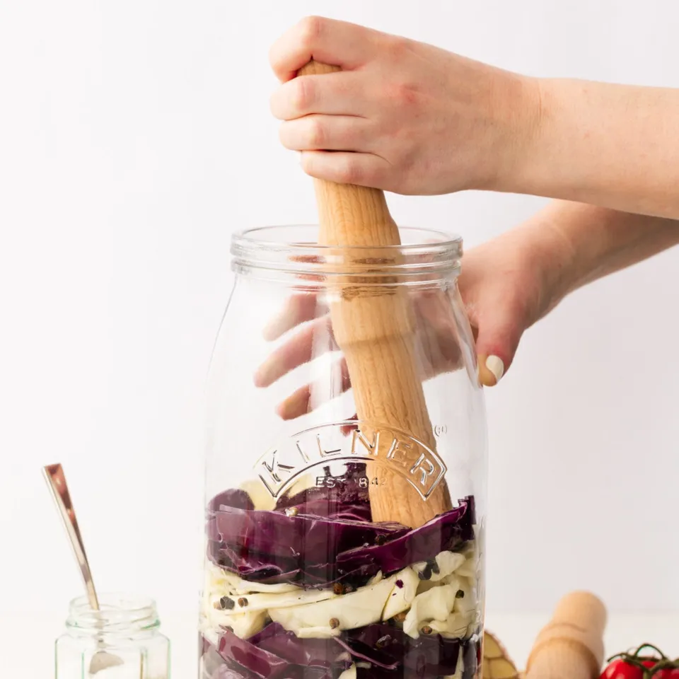 kilner-fermentation-set-102oz-3l-with-ceramic-packer-for-sauerkraut-kimchi image 1