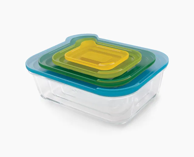 joseph-joseph-nest-glass-multicolour-food-storage-set-4-ovenproof-glass-containe image 1