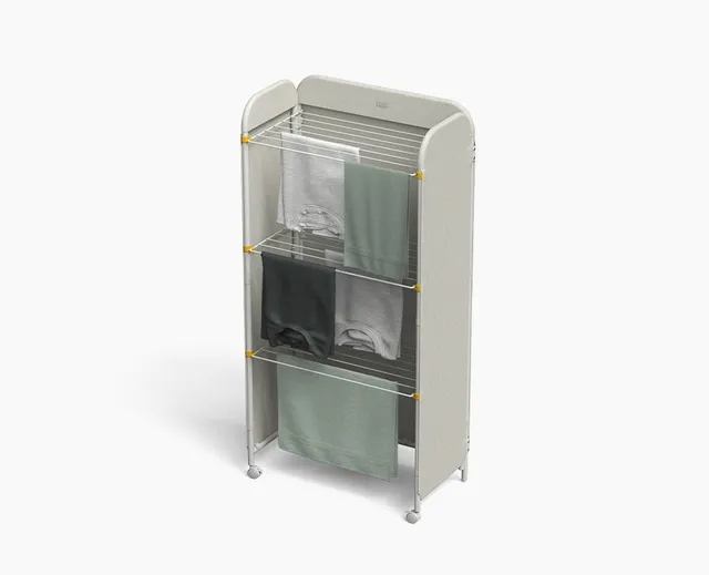 joseph-joseph-eclipse-3-tier-ecru-clothes-airer-with-screen image 1