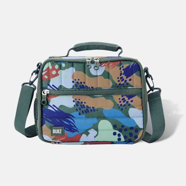 built-puffer-lunch-box-quilted-insulated-lunch-bag-with-crossbody-strap image 1
