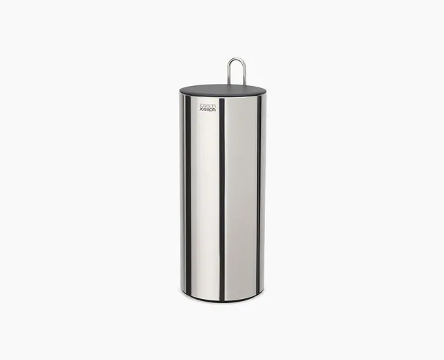 joseph-joseph-easystore-luxe-stainless-steel-concealed-toilet-roll-holder image 1