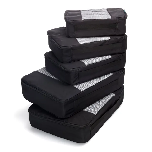built-travelwise-packing-cubes-5-piece-set-durable-nylon-luggage-organizers image 1