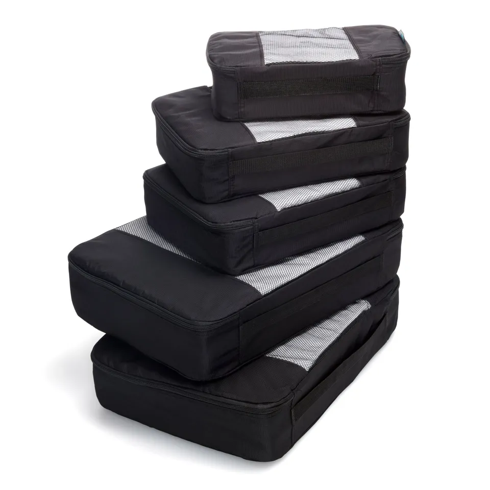 built-travelwise-packing-cubes-5-piece-set-durable-nylon-luggage-organizers image 1