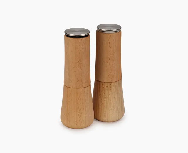 joseph-joseph-milltop-wood-2-piece-salt-pepper-mill-set image 1