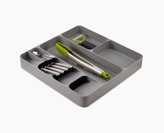 joseph-joseph-drawerstore-grey-cutlery-utensil-gadget-organiser-tiered-design-fo image 1