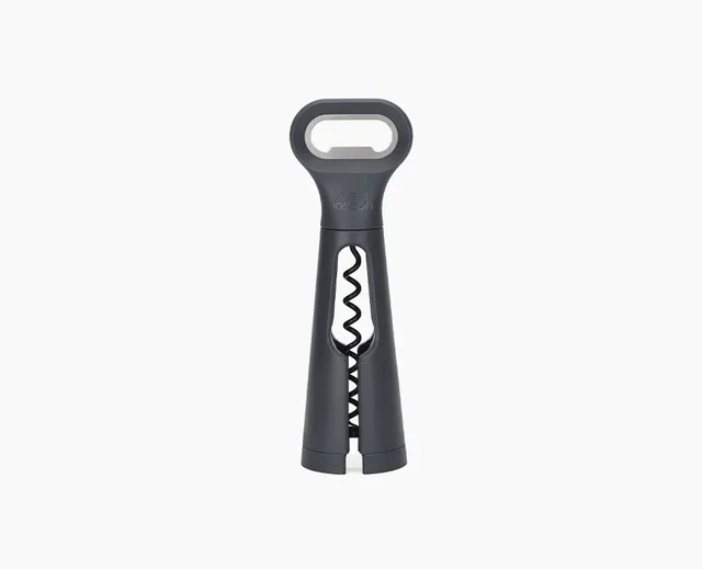 joseph-joseph-barstar-3-in-1-grey-corkscrew-compact-wine-opener-with-foil-cutter image 1