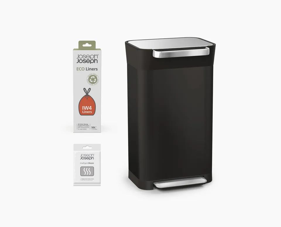 joseph-joseph-titan-30l-black-trash-compactor-starter-set image 1