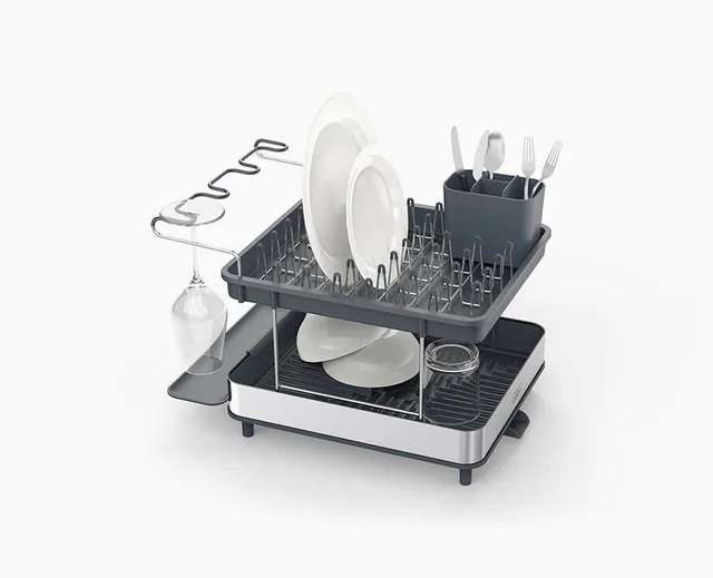 joseph-joseph-excel-stainless-steel-2-tier-dish-rack-high-capacity-drying-with-w image 1