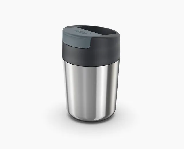 joseph-joseph-sipp-stainless-steel-travel-mug-with-hygienic-lid-340ml-grey image 1