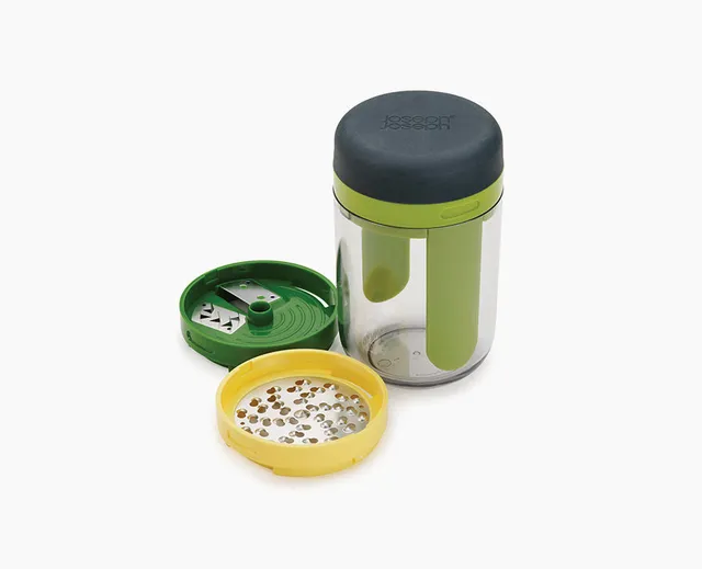 joseph-joseph-spiro-green-hand-held-spiralizer-self-containing-with-coarse-fine- image 1