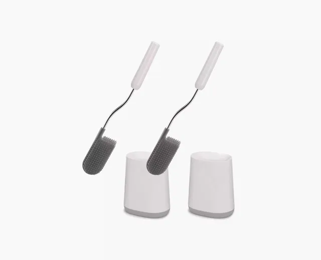 joseph-joseph-flex-lite-pack-of-2-toilet-brushes-with-slimline-holder image 1