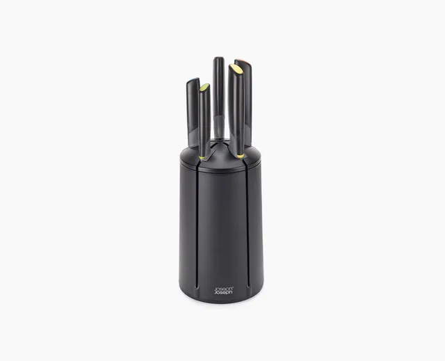 joseph-joseph-elevate-carousel-5-piece-multicolour-knives-set-rotating-block-wit image 1