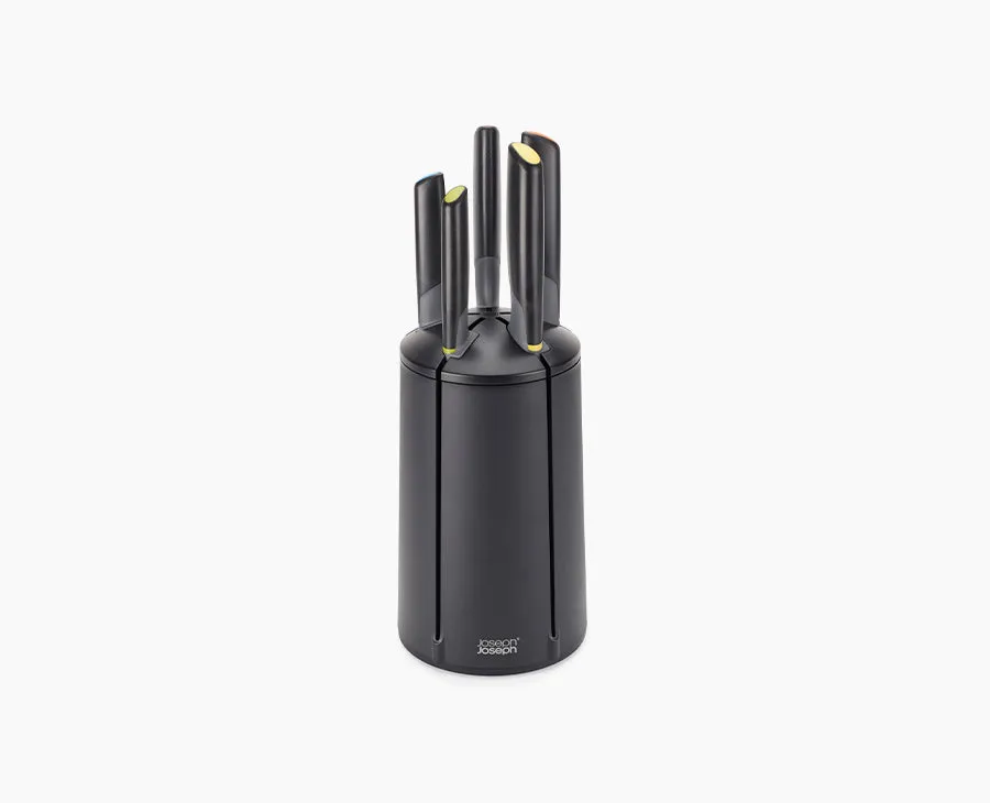 joseph-joseph-elevate-carousel-5-piece-multicolour-knives-set-rotating-block-wit image 1