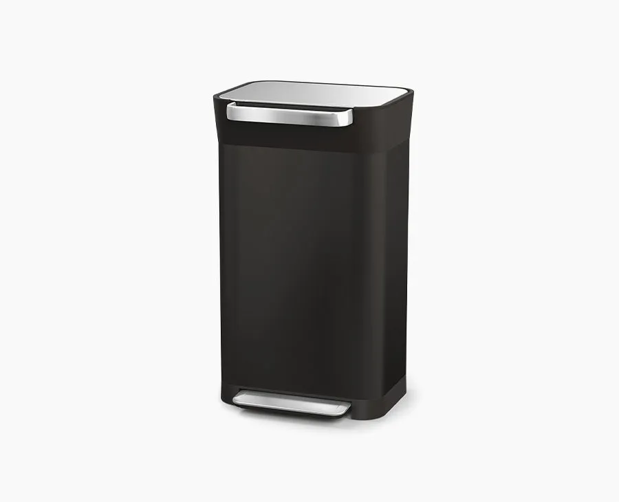 joseph-joseph-titan-30l-black-trash-compactor-steel-waste-compactor-with-hygieni image 1