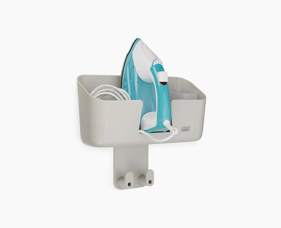 joseph-joseph-ironhub-wall-mounted-ecru-iron-storage-caddy-organize-your-ironing image 1