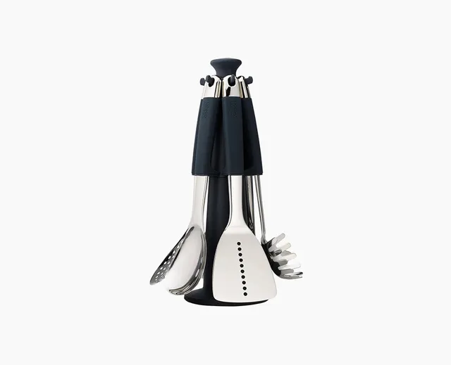 joseph-joseph-elevate-steel-utensils-carousel-set-6-piece-weighted-handles image 1