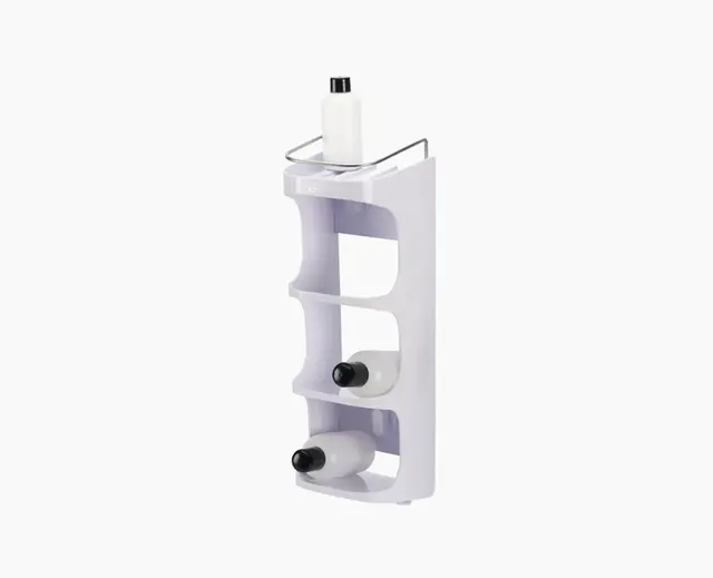 joseph-joseph-capsule-4-tier-white-shower-shelf-with-stainless-steel-rail-and-ho image 1