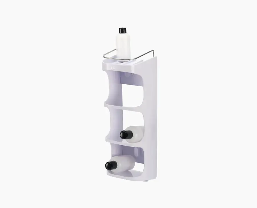 joseph-joseph-capsule-4-tier-white-shower-shelf-with-stainless-steel-rail-and-ho image 1