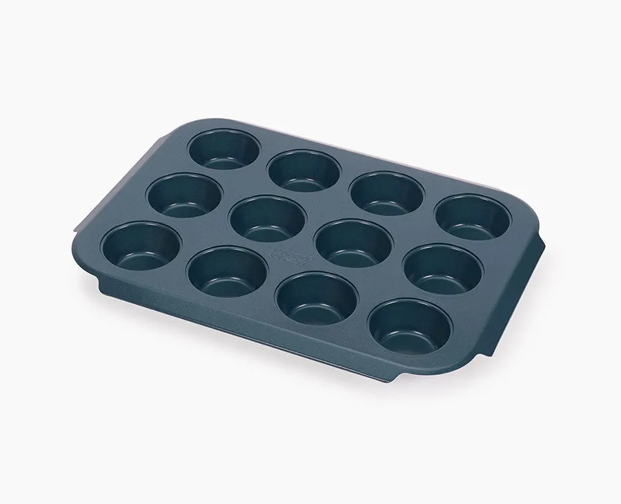 joseph-joseph-nest-bake-non-stick-12-cup-blue-muffin-tray-stackable-ptfe-free-ov image 1