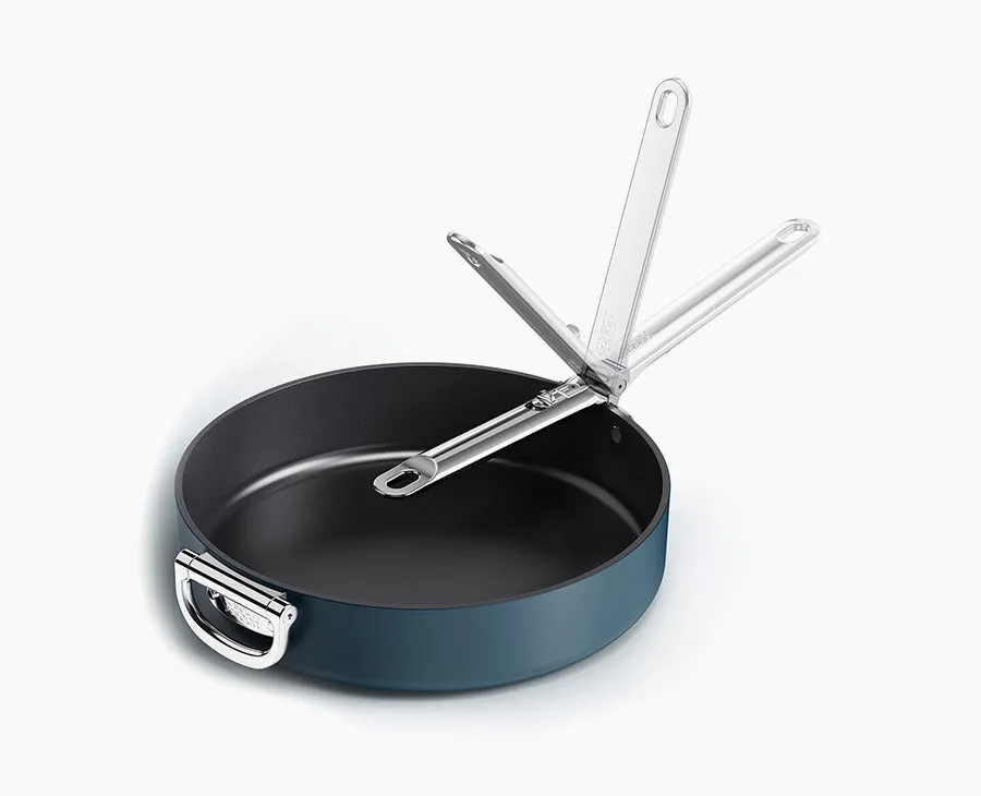 joseph-joseph-space-folding-handle-ceramic-non-stick-30cm-blue-frying-pan image 1