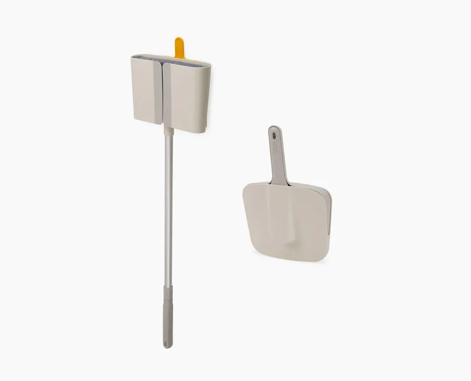 joseph-joseph-cleantech-wall-mounted-broom-dustpan-brush-set image 1