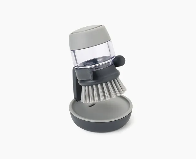 joseph-joseph-palm-scrub-grey-washing-up-brush-with-soap-dispenser image 1