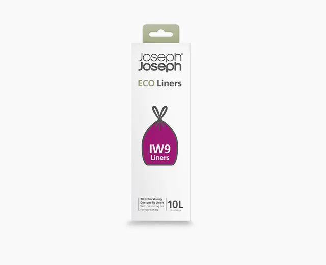 joseph-joseph-iw9-custom-fit-recycled-grey-bin-liners-10l-2-6-us-gallons image 1