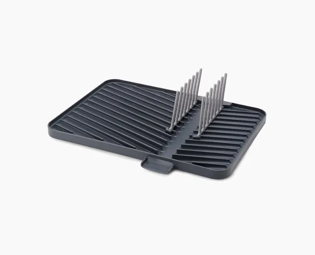 joseph-joseph-flip-up-grey-draining-board-space-saving-foldable-dish-drainer image 1