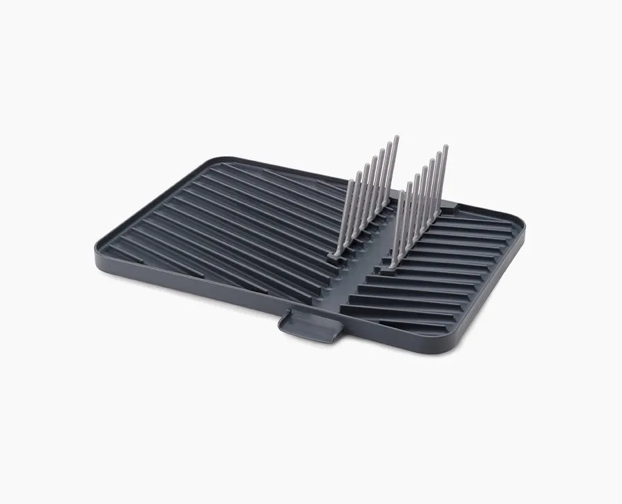 joseph-joseph-flip-up-grey-draining-board-space-saving-foldable-dish-drainer image 1