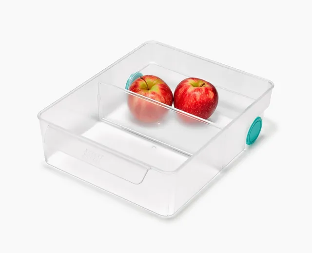 joseph-joseph-fridgestore-extra-large-storage-bin-with-divider-and-wheels image 1