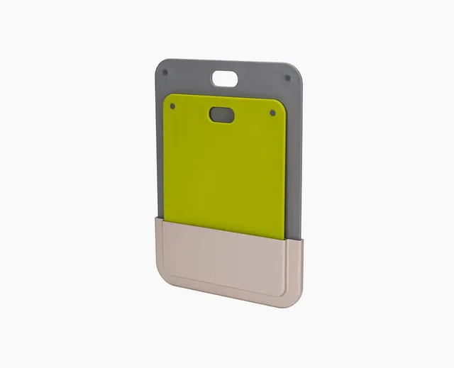joseph-joseph-doorstore-chop-2-piece-grey-chopping-board-set-with-slimline-door- image 1