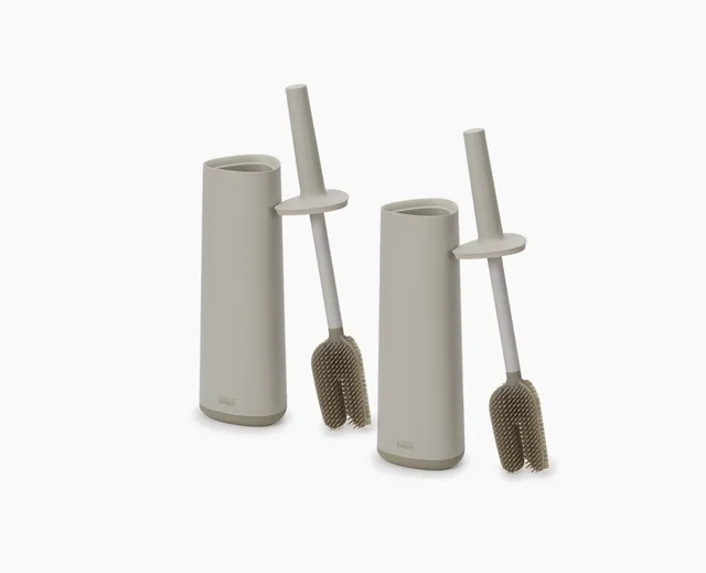 joseph-joseph-flex-360-pack-of-2-matt-ecru-toilet-brushes image 1