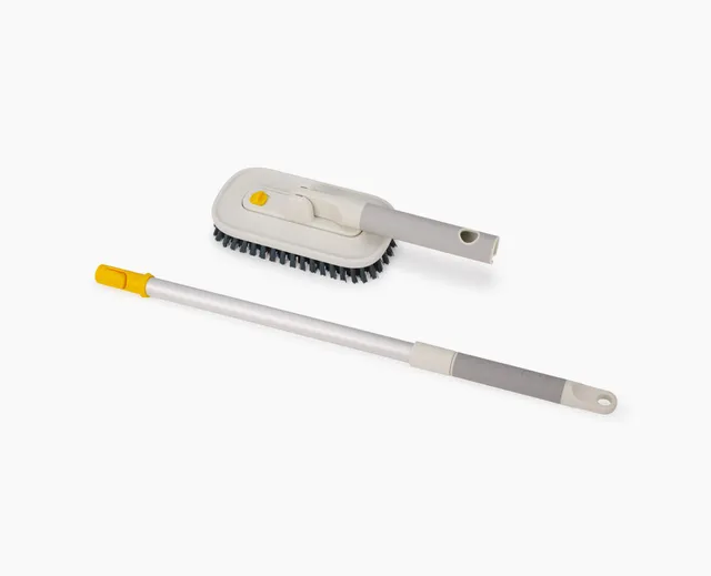 joseph-joseph-cleantech-2-in-1-tile-scrubber-tool-with-extension-pole image 1
