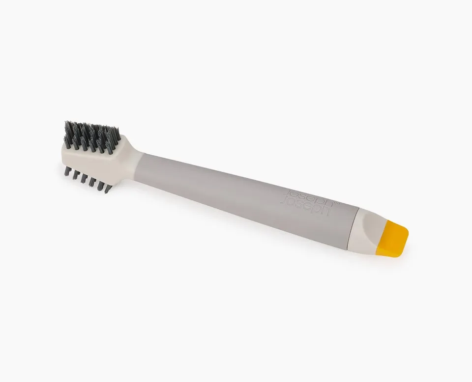 joseph-joseph-cleantech-3-in-1-spot-cleaning-tool-flat-v-shaped-bristles-scraper image 1