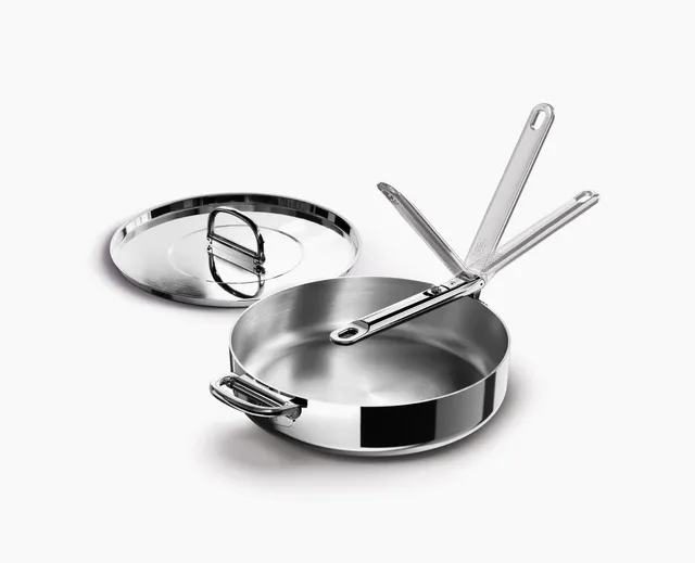joseph-joseph-space-steel-folding-handle-28cm-saute-pan-lid image 1