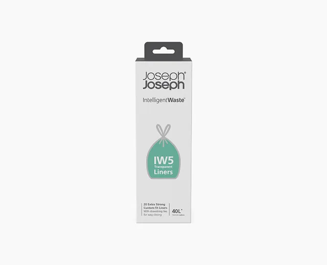 joseph-joseph-iw5-40l-clear-bin-liners-pack-of-20 image 1
